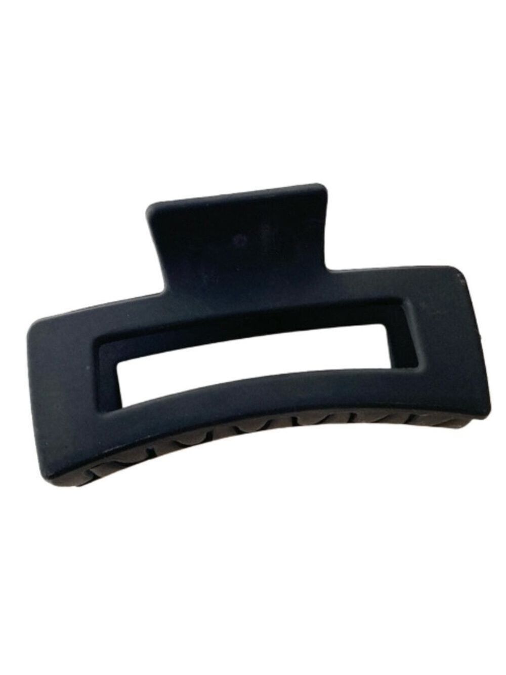 $10 (2 for $16) Large Solid Matte Black Hair Claw Clip Rectangular Crab Clip